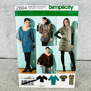 Top Pullover y Mini Vestido Simplicity 2804 Talla Grande Misses 14 22 Patrón - Imagen 1 de 4