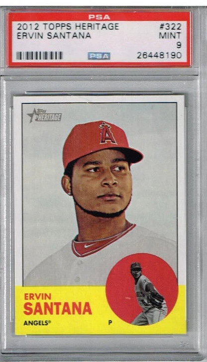 2012 Topps Heritage Ervin Santana PSA 9 - Image 1 of 1