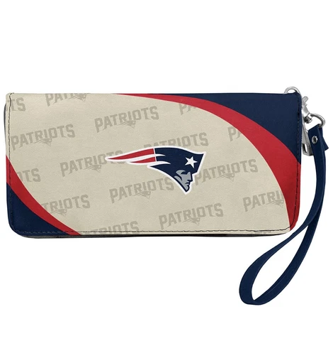 NFL New England Patriots Curve Zip Organizer Women's Wallet Cover
