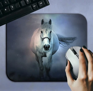 Horse Mouse Pad #10, Running Horses Beach Design, Horse Lover's Office Decor - Picture 1 of 4