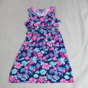 Epic Threads Dress Girls Size L Blue Floral Sleeveless Cottage Afterschool Play - Picture 1 of 8