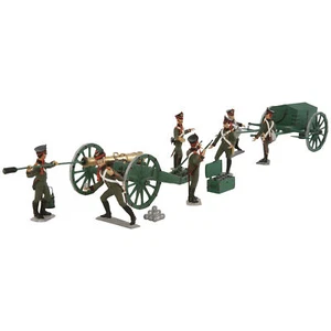 Set of tin figurines "Crew of a 12-pound cannon of foot artillery, loading, 1812 - Picture 1 of 4