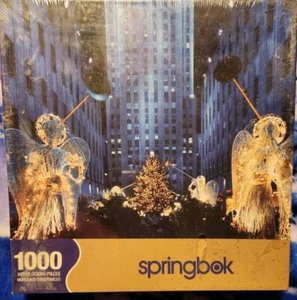 New Sealed Springbok 1000 Piece Puzzle Heralding Angels Rockefeller Center 2003 - Picture 1 of 14