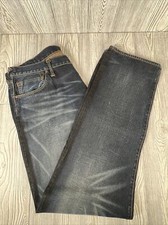 Evisu Lot 0001 Straight Leg Dark Wash Jeans Unique Son Gift Mens SZ 41 x 36 US
