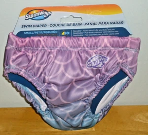 Pantalones de pañales de natación reutilizables SwimWays para niñas UPF 50 pequeños 6 meses 13-18 libras nuevos con etiquetas - Imagen 1 de 2