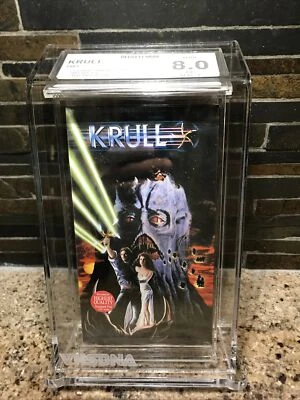 SEALED KRULL VHS NEW Beckett BCS Graded 8.0 Ex+, Seal: A-  RARE Cult Classic!! - Imagem 1 de 4