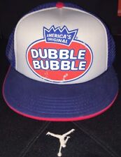 Vintage Dubble Bubble Pink Gum Brand Logo Trucker Hat Cap Adjustable Snapback