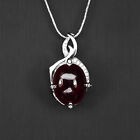 Pigeon Blood Red Ruby Cabochon 19.60Ct 925 Sterling Silver Handmade Pendants