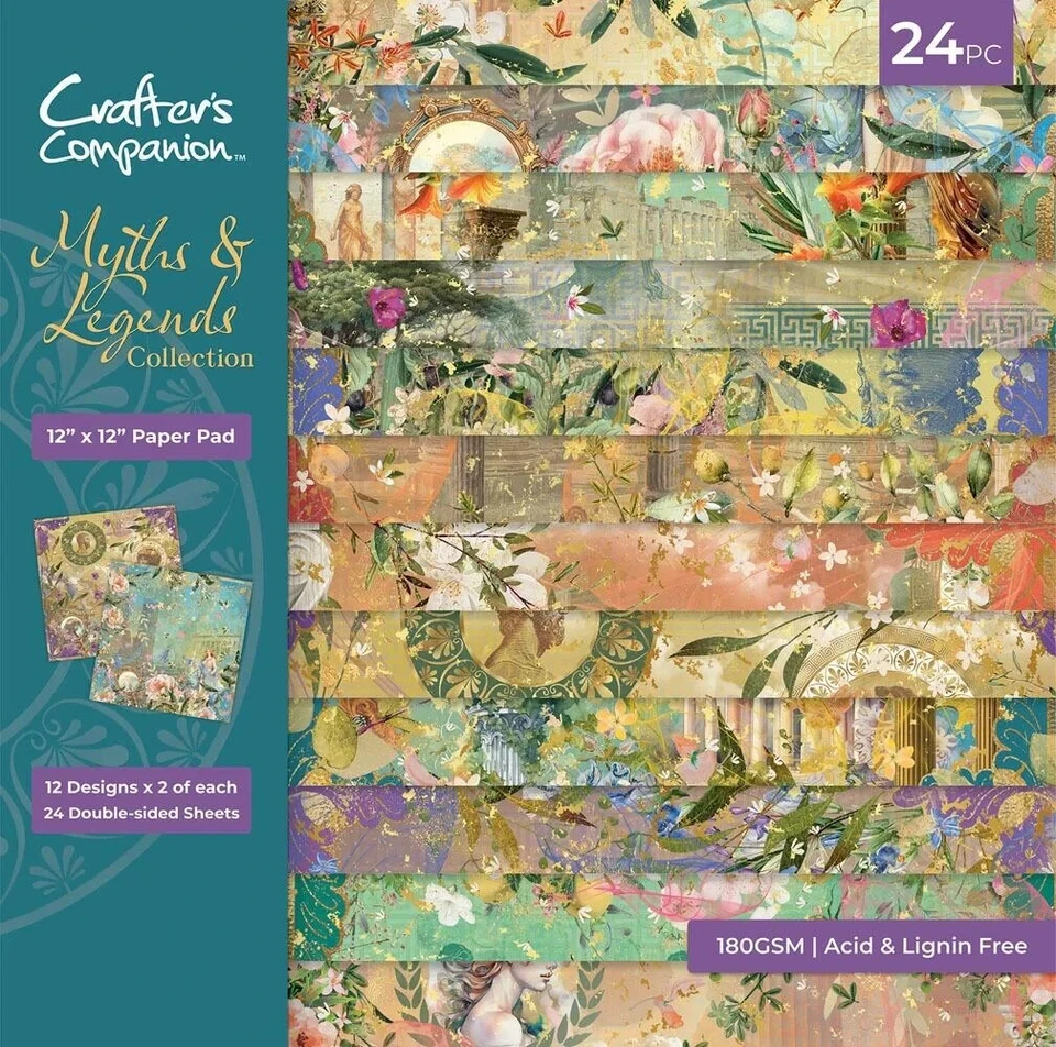 Crafter's Companion - MYTHS & LEGENDS - 12" X 12" - DOUBLE SIDED - 24 SHEETS - Image 1 of 4