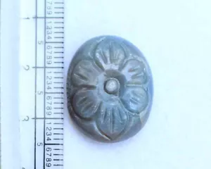 Natural Old Blue Sapphire Carved Flower 23.50 Ct Loose Gemstone For Pendant - Picture 1 of 3