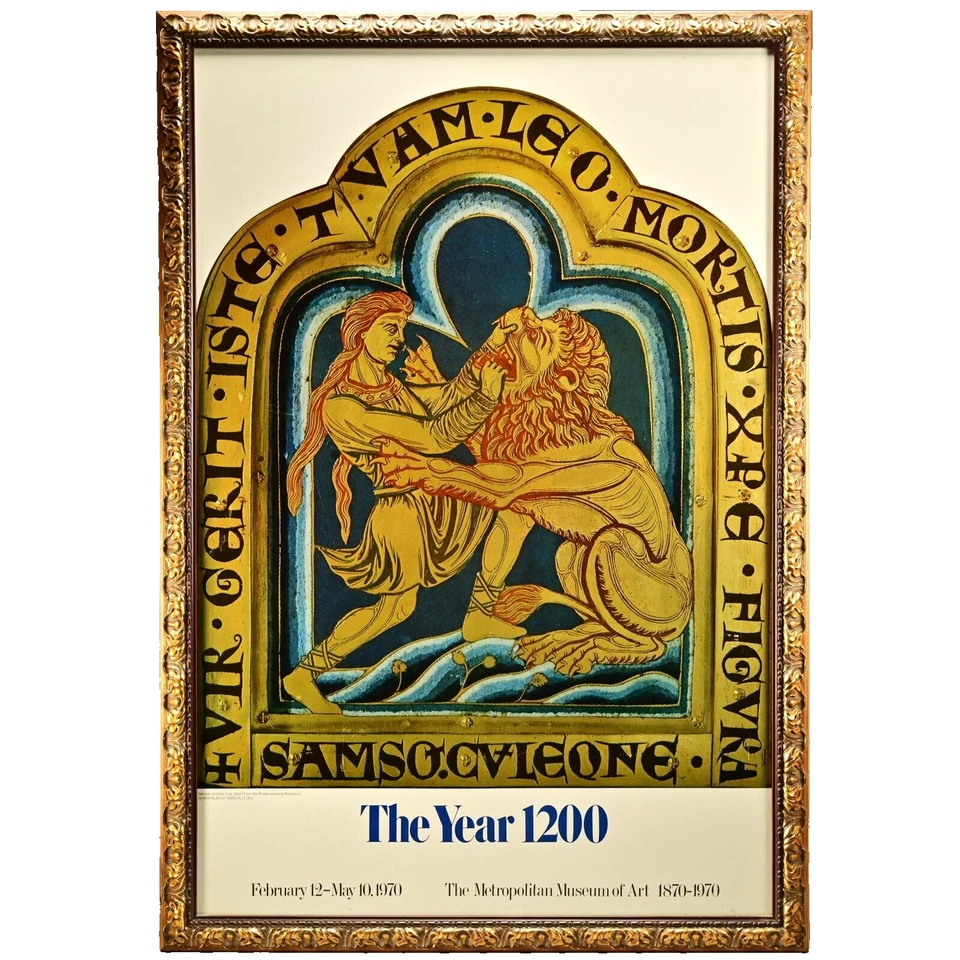 Impresión de póster de exposición de museo medieval antiguo de Sansón y León de Nicolás de Verdún Foto 1 de 4