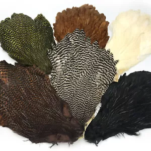 HARELINE HEN CAPE - Fly Tying Soft Hackle Neck Feathers - 6 Colors Available! - Picture 1 of 10