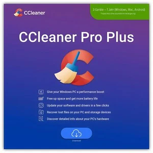 CCleaner Professional Plus| 3 Geräte | 1 Jahr|ohne Abo|Key schnell per eMail|ESD - Bild 1 von 4