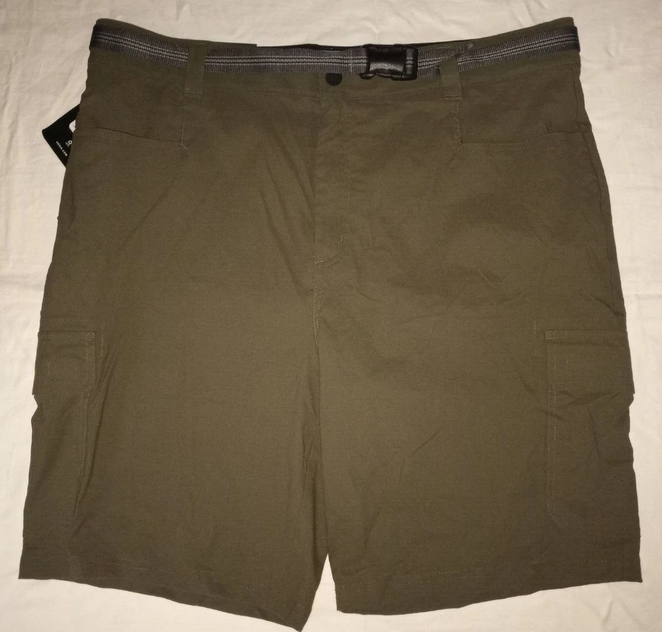 Orvis Cargo Shorts Green Mens 40 Hiking Skater Removable Belt Olive Night Tech
