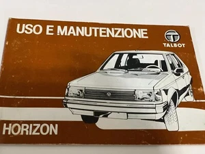 Libretto/manuale Uso e Manutenzione TALBOT HORIZON - Originale del 1980 - Foto 1 di 23