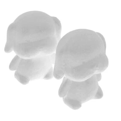 Pack of 2 Dog Shaped Modelling Polystyrene Styrofoam Ornaments DIY Crafts - Image 1 of 4