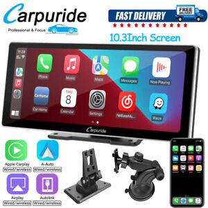 Carpuride 10,3 Zoll Bildschirm Tragbar Autoradio Wireless Apple CarPlay Android Auto