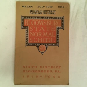 Vtg 1919 1920 Bloomsburg State Normal School Catalogue Pennsylvania Free Ship! - Imagen 1 de 3