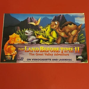 Vintage 1994 The Land Before Time II CUNG Window Decal In-Store Poster 12"x8" - Picture 1 of 5