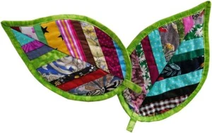Leaves Pot Holders for Kitchen hot Pads 100% Cotton Set of 2 Heat Resistant - Picture 1 of 5