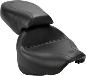 Touring Smooth Vinyl 2-Up Seat - Black Mustang 75217 For 99-13 Yamaha Road Star