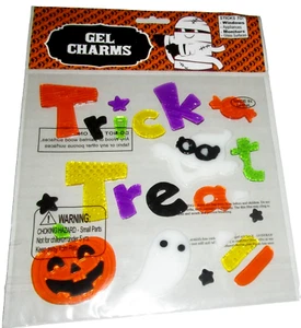 HALLOWEEN Window Gels TRICK / TREAT ~ FRIENDLY GHOSTS~HALLOWEEN CANDY - Picture 1 of 1