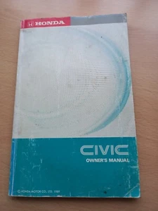 Honda Civic 1989 Betriebsanleitung Handbuch 80-SH3-E100 - Bild 1 von 8