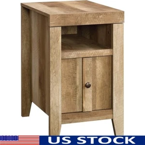 Narrow End Side Table Multifunctional Nightstand Rustic Storage Living Room New - Picture 1 of 10