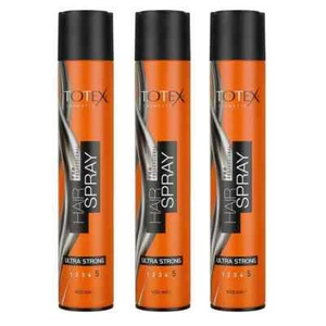 3X Totex Hair Spray Styling Pro Ultra Strong Hold Orange 400ml (3 PCS Offer) - Picture 1 of 5