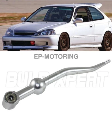 FOR 1988-2000 HONDA CIVIC EG EK EM EH CHROME DUAL BEND SHORT THROW QUICK SHIFTER - Image 1 of 2
