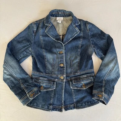 Vintage Ann Taylor Loft Denim Jean Jacket Blazer Size 8 - Image 1 of 4