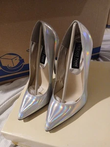 Pompa donna argento iridescente taglia 7 - Foto 1 di 6
