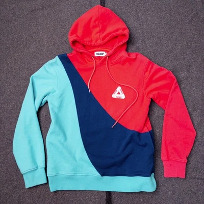 Palace Skateboards Sudadera con Capucha Tricolor Talla Mediana Rosa Azul Marino Verde Azulado Barredora Capucha Foto 1 de 4