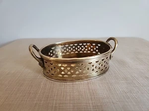 Decorate Brass Oval Trinket Tray With Handles 6" x 4" - Picture 1 of 6