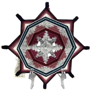 Ojo de Dios Mandala Occhio di Dio 8 Punti Multicolore Filato Tessuto Wall Art 12 Pollici - Foto 1 di 4