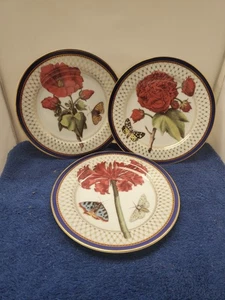 Fitz & Floyd Fleurs et Papillions Set of 3 Plates LK - Picture 1 of 2