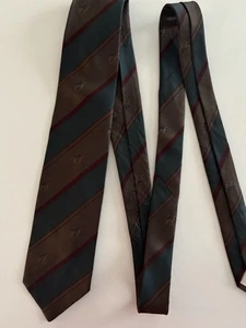 Polo Ralph Lauren Tie Mens One Size Green Brown Striped - Bild 1 von 4