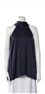 Galvan London Women's Halterneck Blue Sleeveless Blouse Size: XL | US 12 - Picture 1 of 3
