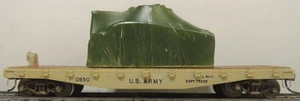 LIONEL HO U S ARMY 40' FLAT CAR W/MAGNETIC TANK LOAD RTR MW KD's Car # 0850 - Bild 1 von 3