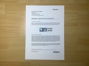 MS SQL Server 2022 Standard 16 Cores Unlimited CALs Lifetime License COA - Picture 1 of 3