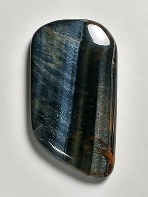 Cabujón azul ojo de tigre mediano Foto 1 de 3