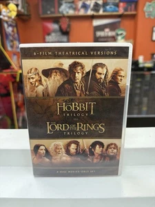 THe Hobbit Trilogy And THe Lord Of The Rings Trilogy 6-Disc DVD Set - Foto 1 di 2