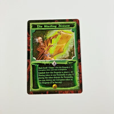 The Wasting Disease Black Scroll L5R Legend of the Five Rings LOFR Card 1996 - Image 1 of 2