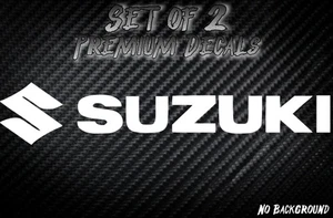 (2) Pegatina Vinilo Calcomanía Suzuki Casco Moto Tanque Bicicleta 600 750 1000 1100 - Imagen 1 de 7