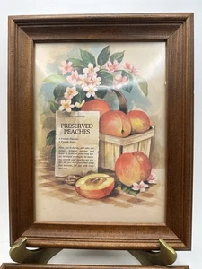 (2) Two Framed Prints Baked Apples & Preserved Peaches By Gail Monroe 9”T X 7” W - Picture 1 of 10