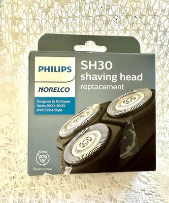 Cabezal de afeitado Philips Norelco SH30 serie de repuesto 1000-3000 clic y estilo nuevo con caja Foto 1 de 4