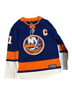Camiseta NHL Jon Tavares Auténticos Fanáticos Para Hombres XL Parche Capitán NY Islanders #91 Foto 1 de 4