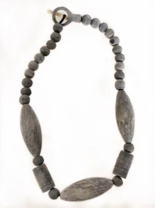 Hornkette grau matt Kalys 50 cm echt Hornschmuck Naturschmuck Handarbeit - Bild 1 von 4