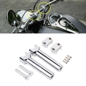 Motorcycle 1'' Handlebar Risers Clamps Handle Bar Mount Fit For Harley Universal - Picture 1 of 9