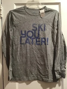 Crewcuts "SKI YOU LATER" Graphic Tee Long Sleeve Girls Sz XL 12-14 - Picture 1 of 4